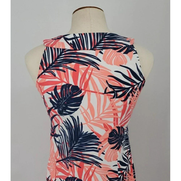 Katherine Way Womens Seaside Halter Dress Tropical Pink Blue Fitted Extra Small - Picture 6 of 10